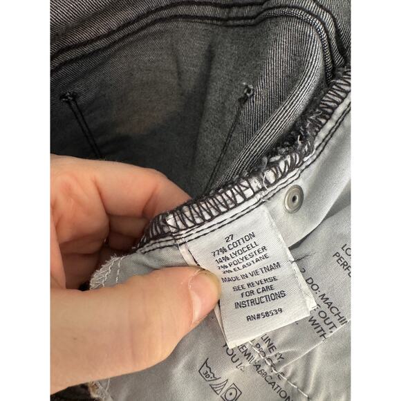 EVEREVE Ever Straight High Rise Jeans with Cuff Multiplicity Black Size 27 EUC - Picture 10 of 11